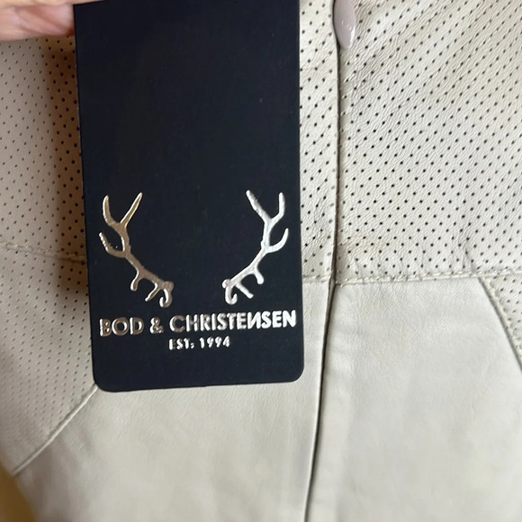 BOD & CHRISTENSEN DOLLY GENUINE LEATHER DRESS ZIPPER POCKETS NEW WITH TAGS - Picture 8 of 10